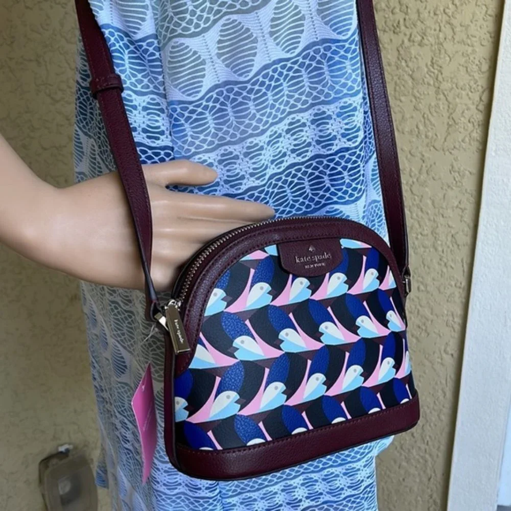 Kate Spade Sylvia Geo Birds Dome Crossbody Multi